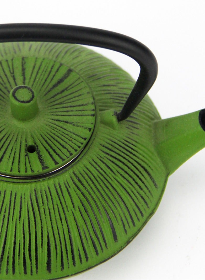 Tealand Durable Coated with Enamel Interior Cast Iron Teapot with Stainless Steel Infuser for Brewing Loose Tea Leaf 0.5 Liter Green - Image 2