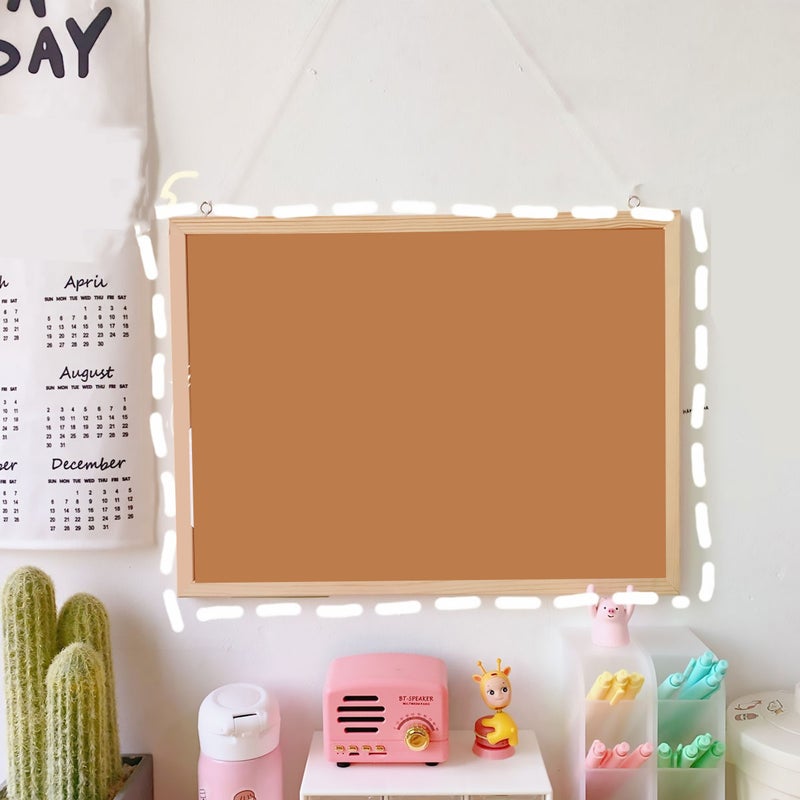 Practical Photo Wall Board Bulletin Board Message Boards Notice Board Photography Background Wall Props for Home Office (Light Brown) - Image 4