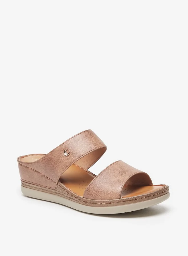 Le Confort Women Solid Slip-On Sandals With Wedge Heels