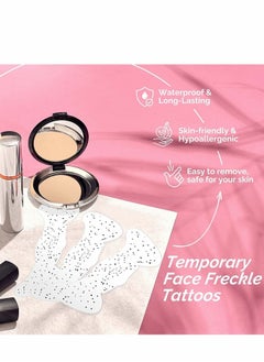 Y&D Freckles Temporary Tattoos, 6 Sheets 12 Pcs Face Tattoo Stickers Waterproof Natural Looking Fake Tattoos Freckle Patch, Makeup Accessories for Women  - Image 4