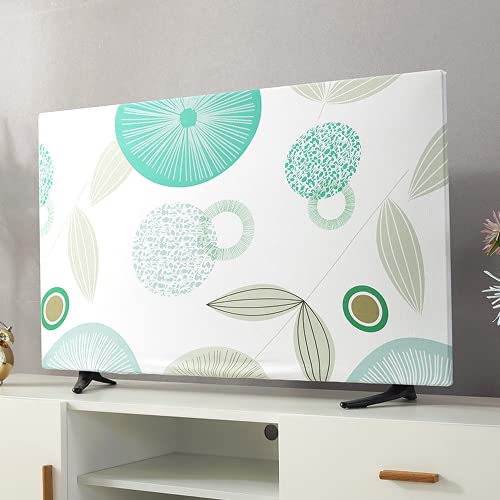 Jonscart Stretchable Dustproof Slipcover TV Screen Monitor Desktop Computer Dust Cover Protector Indoor Decor 22inch to 65inch Lotus65inch - Image 1
