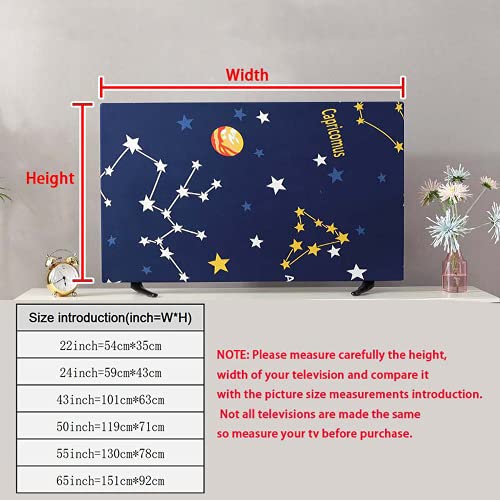 Jonscart Stretchable Dustproof Slipcover TV Screen Monitor Desktop Computer Dust Cover Protector Indoor Decor 22inch to 65inch Lotus65inch - Image 3