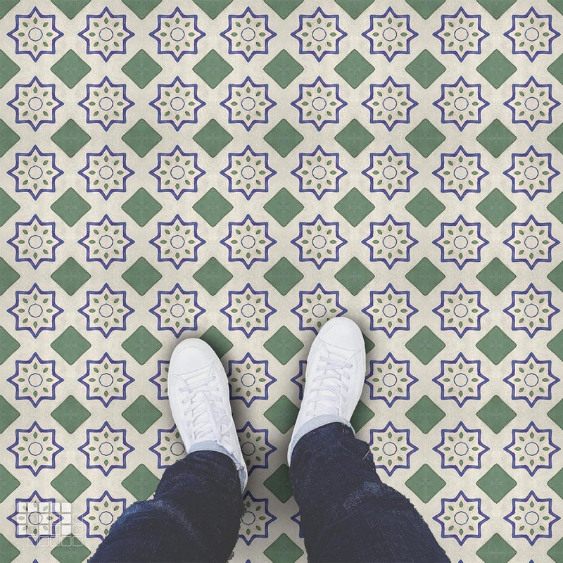 MOSAICOWALL Mosaicowall DIY Peel and Stick Floor Tiles Wall Tiles for Kitchen Living Dining Room Matte Flooring Tile FST014 12 X 12 Inches Pack of 12  - Image 3