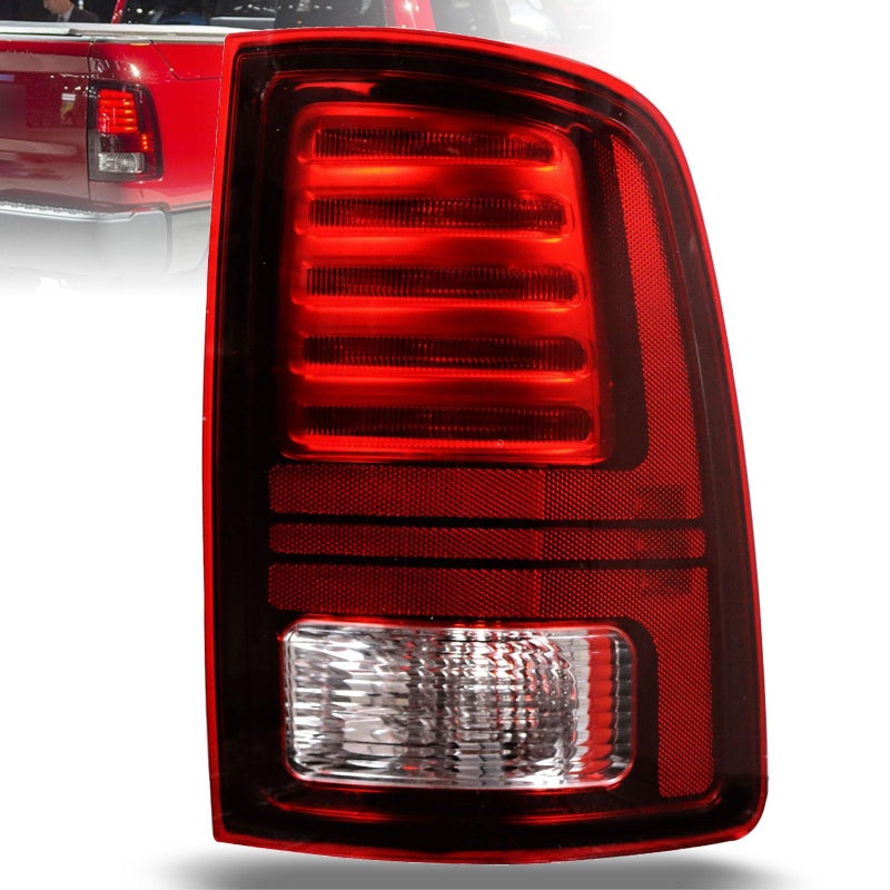 Lochnchn LED Tail Light Compatible with 20132018 Ram 1500 20142018 Ram 25003500 Rear Taillight with Blub Brake Lamp Assembly Red Lens Right Passenger Side Replace 68093080AB