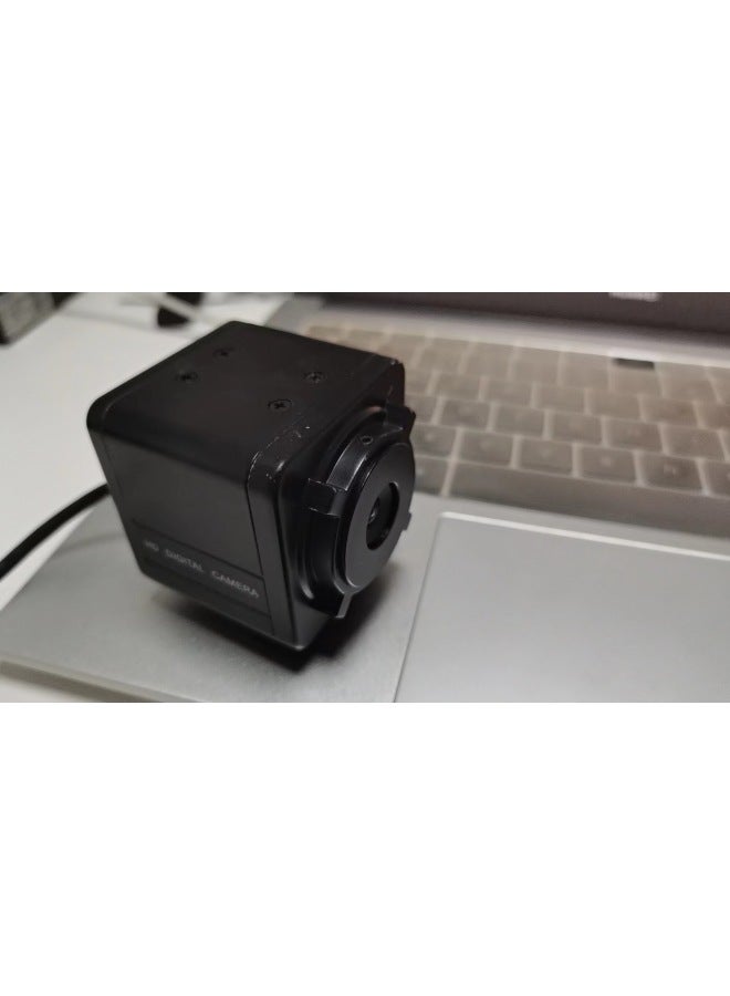 IMX415 Driver-Free 4K 8 Million HD USB Camera Module Industrial Camera Vision Face Recognition Module-Color:Distortionless Lens Approximately 90°+50 Black Industrial Shell - Image 1