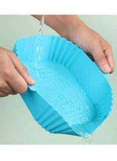 ماركة غير محددة قطعة صينية سيليكون للمقلاة هوائية مربعة 20 سم متعددة الألوان  - Image 3
