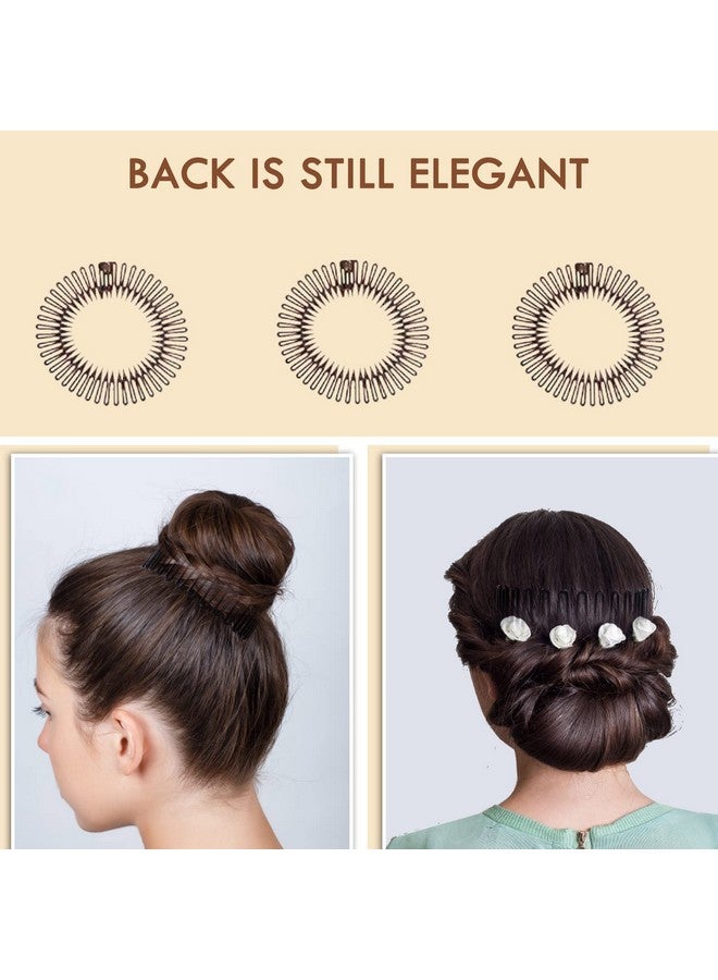 TUICARE Uicare 3Pieces Full Circular Stretch Comb Flexible Plastic Circle Comb Stretch Hair Comb Headband Hairband Holder For Women Girls - Image 5