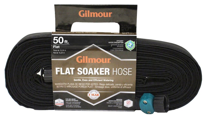 Gilmour 5/8 in. Dia. x 50 ft. L Black Soaker Hose - Image 1