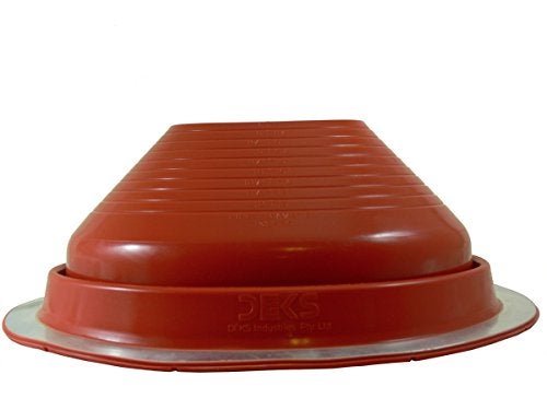 Dektite ديكتايت #8 غطاء أنبوب معدني أحمر من السيليكون، قاعدة دائرية، قطر الأنبوب 7" - 13" - Image 1
