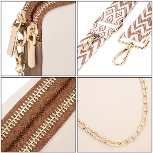 UTO Small Crossbody Bags for Women 3 in 1 Trendy Belt Purse Fashion Designer Mini Cute Sling Fanny Chest Pack - Image 3