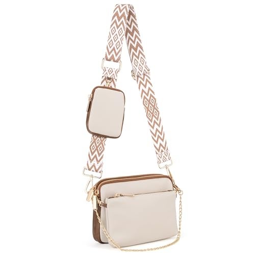 UTO Small Crossbody Bags for Women 3 in 1 Trendy Belt Purse Fashion Designer Mini Cute Sling Fanny Chest Pack - Image 1