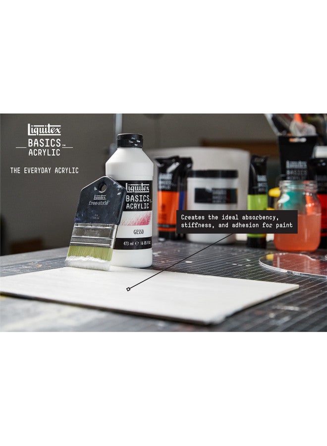 Liquitex ليكوتيكس باسيكس جيسو لتحضير السطح، 473 مل (16 أونصة) زجاجة، بيضاء - Image 4
