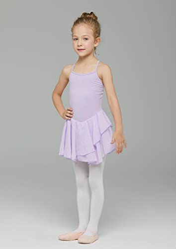 MdnMd Camisole Tutu Skirted Dance Ballet Leotard for Toddler Girls Gymnastic Ballerina Outfit (Purple, Age 2-4 / 2t,3t) - Image 4