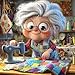 PICKFORU Sewing Machines 1000 Piece Puzzle for Adults PICKFORU Sew It with Love Jigsaw Puzzle Challenging Colorful Grandma Quilt Patchwork Theme as Home Decor - Image 4