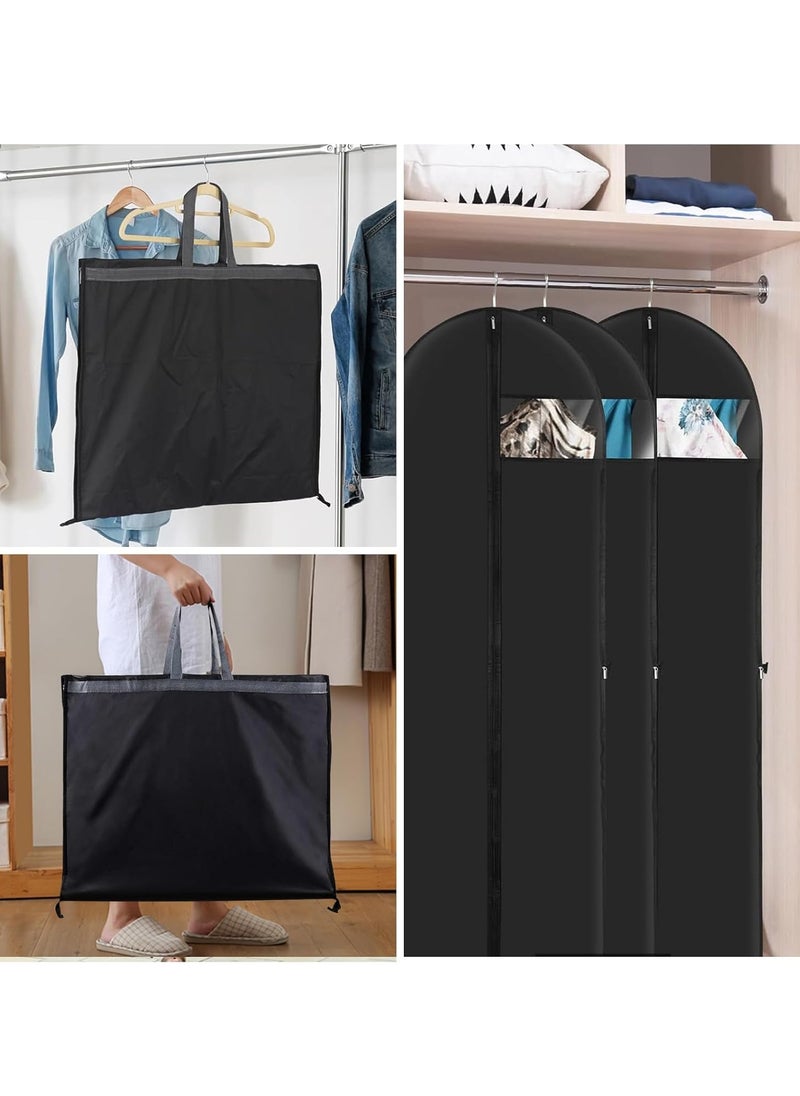 Beauenty 2 Pack Garment Bags Long Dress Bags Covers,Garment Covers Full length, Clothes Bags Hanging with Zip, Waterproof Foldable Long Clothes Covers Protector Bags for Closet Storage and Travel (180 x 60cm)  - Image 5