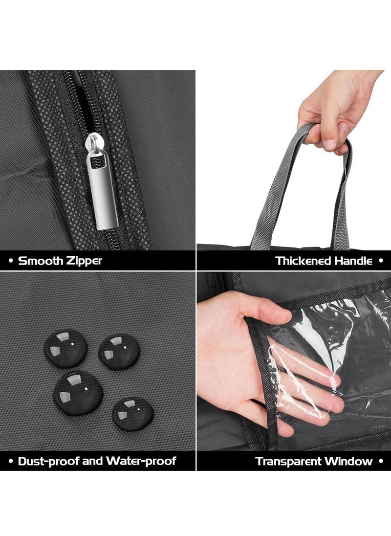 Beauenty 2 Pack Garment Bags Long Dress Bags Covers,Garment Covers Full length, Clothes Bags Hanging with Zip, Waterproof Foldable Long Clothes Covers Protector Bags for Closet Storage and Travel (180 x 60cm)  - Image 3