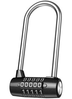 Rubik Padlock with 5 Numbers Combination Lock, Large Lengthened Beam Cabinet Door Handles Safety Locker for School Gym Luggage Travel Toolbox Closet Wardrobe Gate  - Image 1