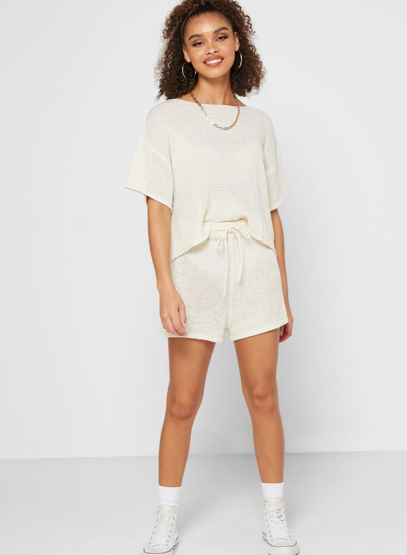 Cotton On Knitted Mini Shorts - Image 1