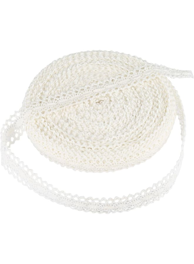 20 Meters Lace Ribbon, Cotton Crochet Lace Edging Trim Ribbon for Sewing Craft Wedding Bridal Dress Clothes Party Decoration DIY  - Image 2