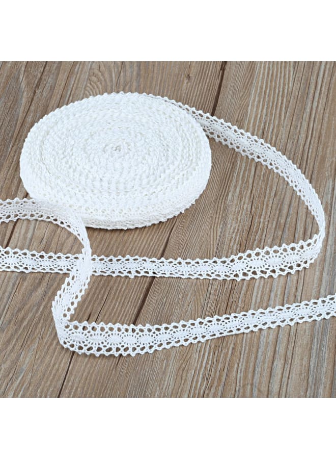 20 Meters Lace Ribbon, Cotton Crochet Lace Edging Trim Ribbon for Sewing Craft Wedding Bridal Dress Clothes Party Decoration DIY  - Image 4