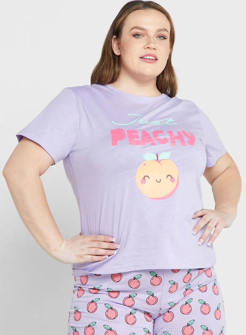 Ginger Plus Graphic Printed Pyjama Set