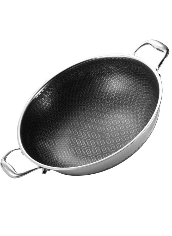 FALMER Stainless Steel Cooking Deep Frying Pan Non-Stick 24 cm  - Image 2