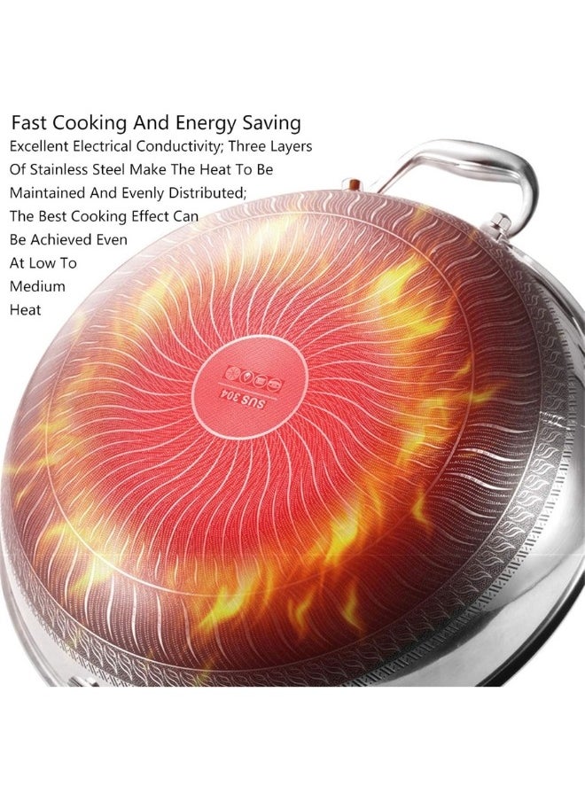 FALMER Stainless Steel Cooking Deep Frying Pan Non-Stick 24 cm  - Image 3