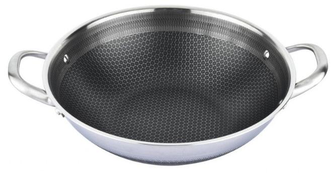 FALMER Stainless Steel Cooking Deep Frying Pan Non-Stick 24 cm - Image 1