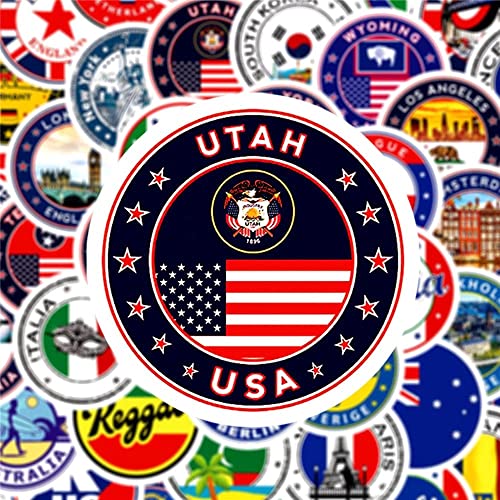 iDream Self-Adhesive World Travel Flag Logo Stickers (Set of 60) – Vibrant Collection for Laptops, Luggage, and Decor, Perfect for Travel Lovers and Flag Enthusiasts - Image 3