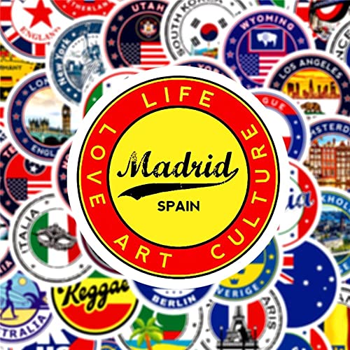 iDream Self-Adhesive World Travel Flag Logo Stickers (Set of 60) – Vibrant Collection for Laptops, Luggage, and Decor, Perfect for Travel Lovers and Flag Enthusiasts - Image 4