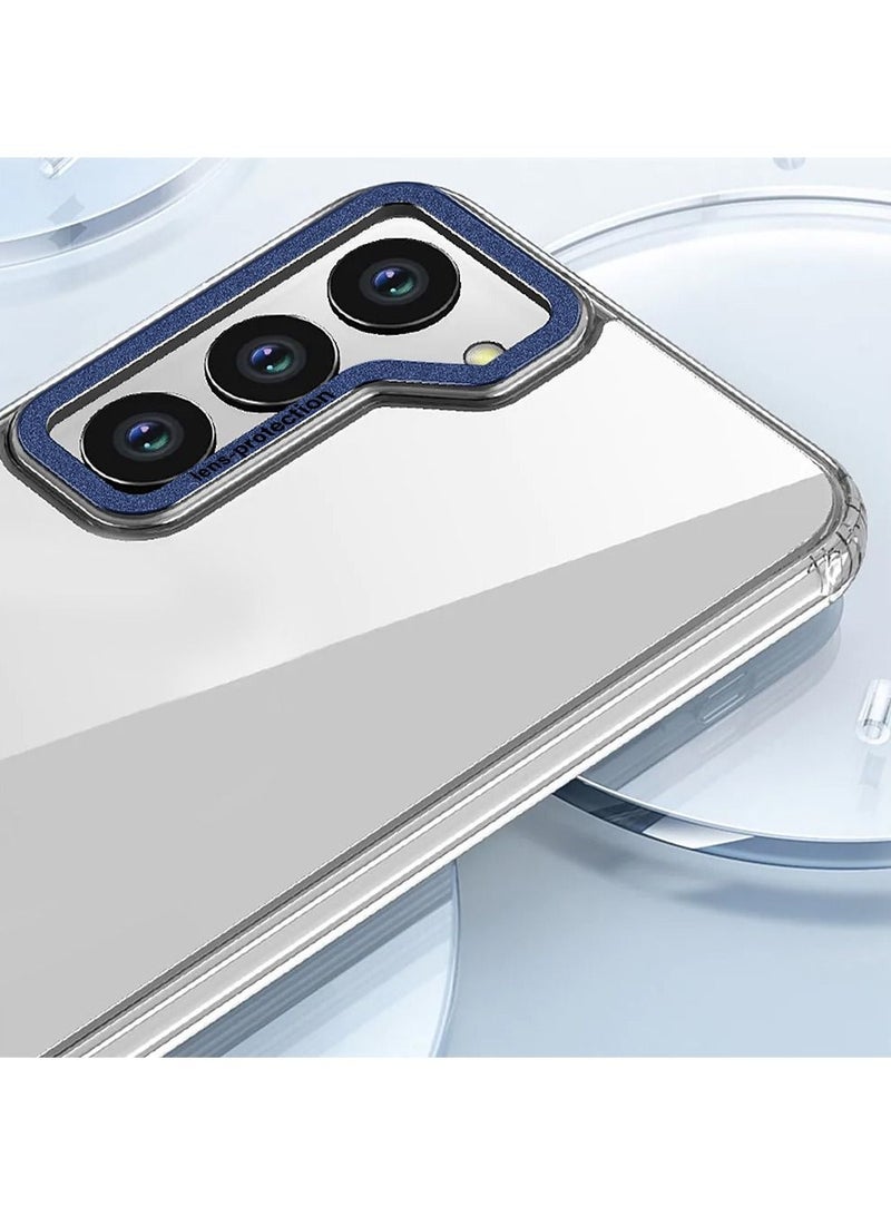 CATANES Samsung Galaxy S23 Clear Case Shockproof Slim Anti-Yellow Hybid Hard PC+ TPU Cover Metal Camera Lens Frame  - Image 5