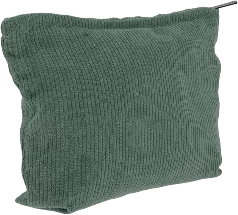 Green Corduroy Makeup Bag For Women Travel Cosmetic Pouch Essential Storage Organizer - Image 1