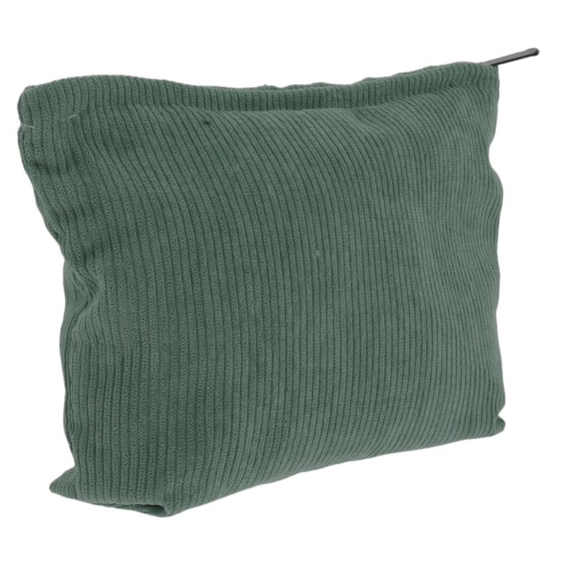 Green Corduroy Makeup Bag For Women Travel Cosmetic Pouch Essential Storage Organizer - Image 2