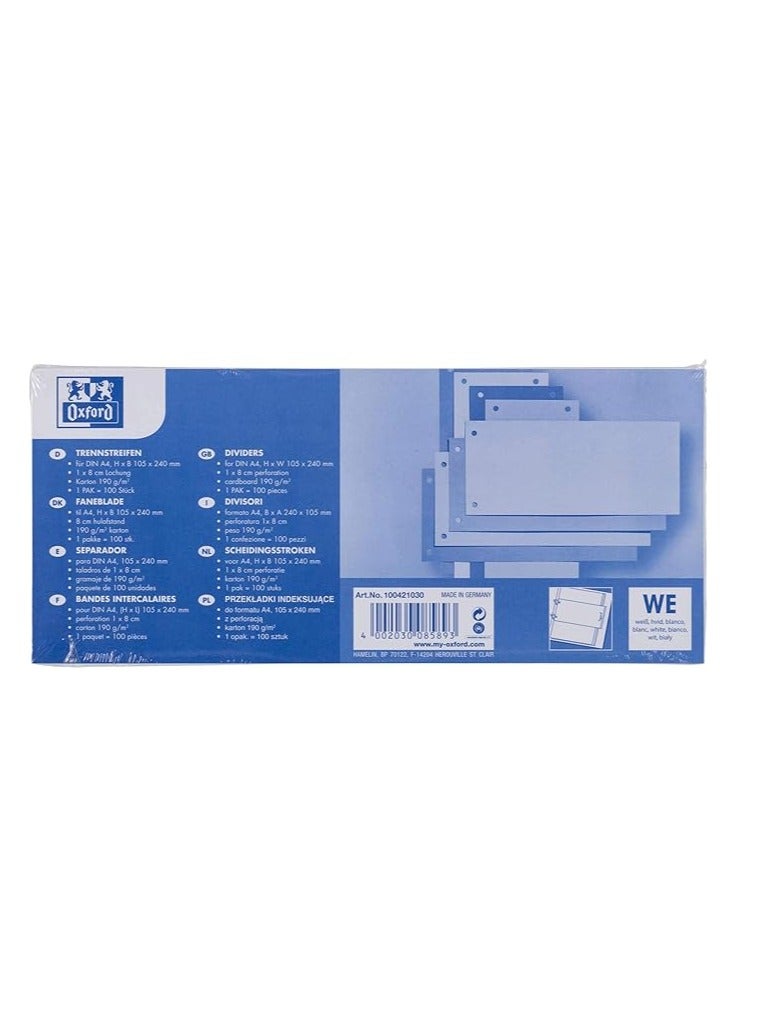 Elba 100421030 Backing Strips Pack of 100/240 x 105 MM 190 g/M ² Card White - Image 2