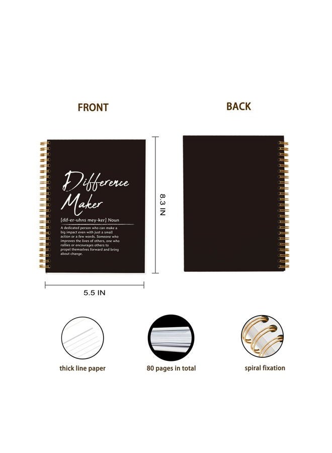 OXW Difference Maker Defination Gift-Thank You Gifts for Leader Mentor Teacher Coach Boss Appreciation Gifts, Coworker Gifts, Hardcover Spiral Notebook 5.5 x 8.3 - Image 4