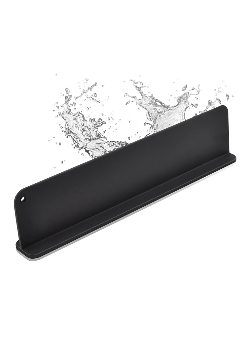 Generic Silicone Sink Splash Guard with Suction Cup, 17.3 x 4.1 Inch Black Splatter Screen for Kitchen, Versatile Protector, Easy to Install  - Image 1