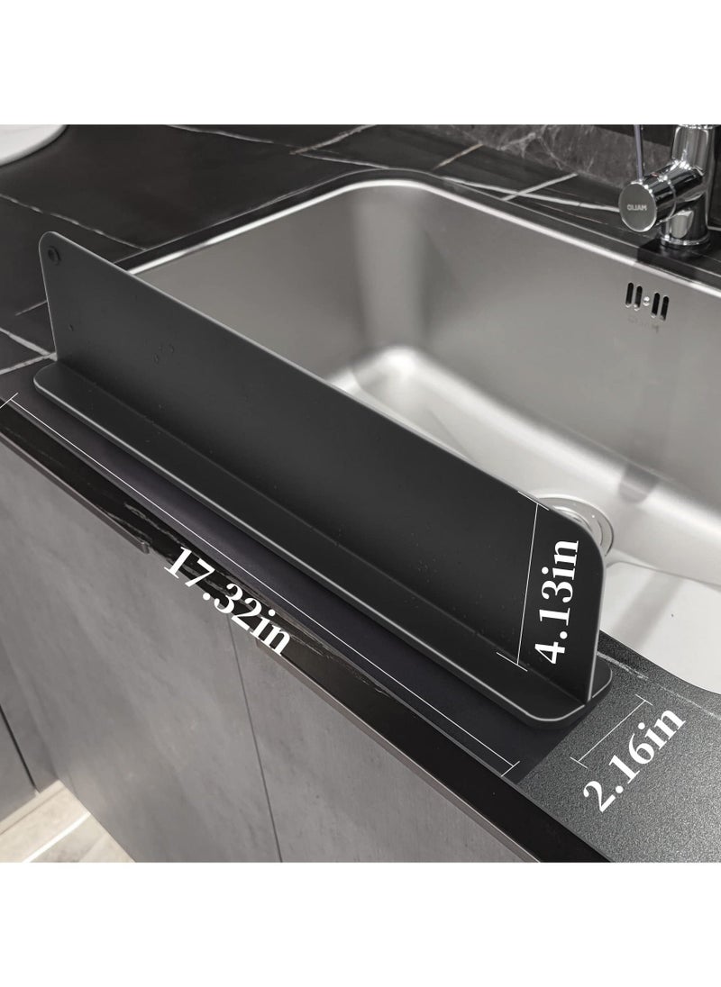 Generic Silicone Sink Splash Guard with Suction Cup, 17.3 x 4.1 Inch Black Splatter Screen for Kitchen, Versatile Protector, Easy to Install  - Image 5