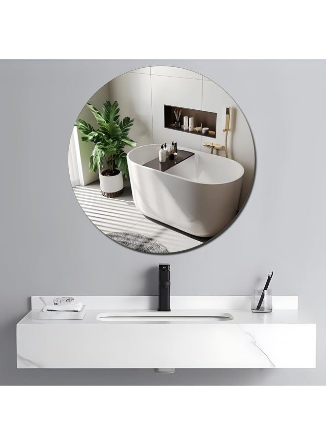 TPGP Acrylic Mirror for Walls, HD Large Bathroom Mirror Stickers Wall-Mounted Unbreakable shatterproof Mirrors for Make Up Vanity Baby Room Frameless Mirror Living Room Bedroom Decor Decoration  - Image 2