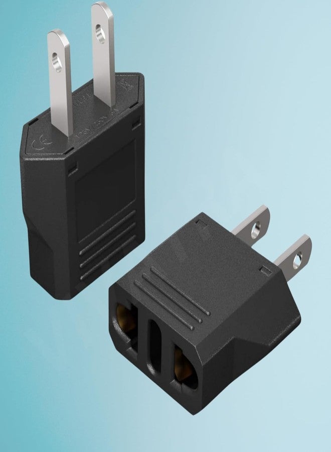 EPICKA 2-Pin Flat to Round US Conversion Plug, Compact Electrical Adapter for Home and Travel Use, Durable and Easy to Use (Pack of 2) (Pack of 2) - Image 5