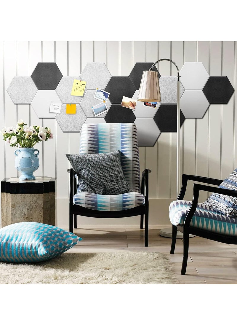 Jorunb - 12 Pack Acoustic Panels Sound Proof Foam Panels, Hexagon Soundproof Wall Panels Decorative Wall Panels Sound Absorbing Panels for Studio Office Home,Black - Image 1