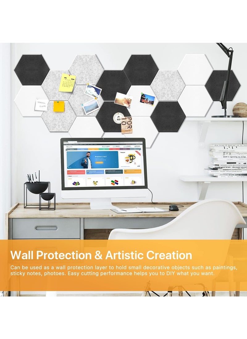 Jorunb - 12 Pack Acoustic Panels Sound Proof Foam Panels, Hexagon Soundproof Wall Panels Decorative Wall Panels Sound Absorbing Panels for Studio Office Home,Black - Image 1