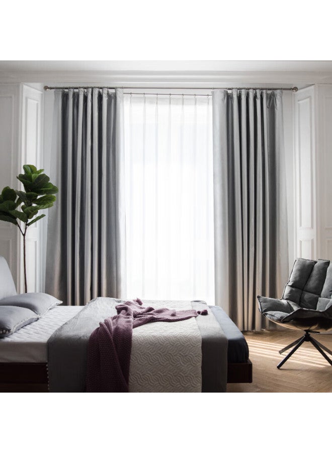 Mingju Fabric Blackout Thickened Curtains, Sun-blocking, Hook-style, 2.0m Wide * 2.7m High, 1 Panel - Image 2
