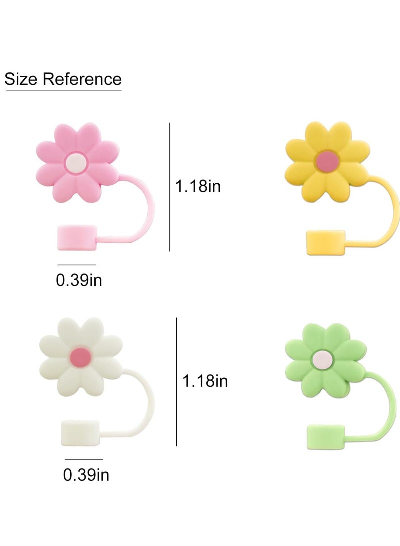 Beauenty 4Pcs 0.4in/10mm Diameter Silicone Straw Covers Cap Compatible with Stanley 20 30&40 Oz Cup, Straw Toppers for Stanley 40 Oz Tumbler with Handle, Dust-Proof Straw Caps for Water Bottle - Image 3