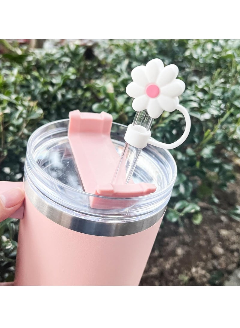 Beauenty 4Pcs 0.4in/10mm Diameter Silicone Straw Covers Cap Compatible with Stanley 20 30&40 Oz Cup, Straw Toppers for Stanley 40 Oz Tumbler with Handle, Dust-Proof Straw Caps for Water Bottle - Image 4