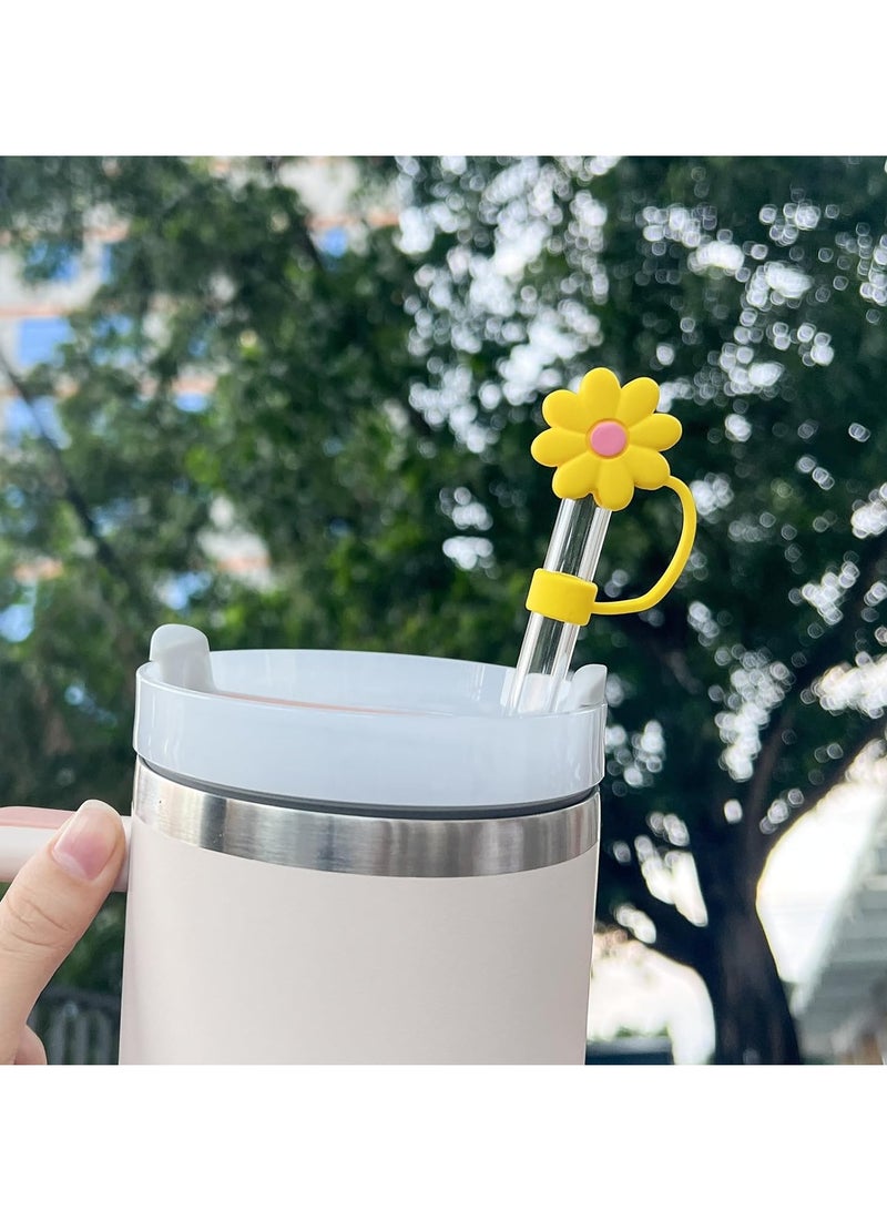 Beauenty 4Pcs 0.4in/10mm Diameter Silicone Straw Covers Cap Compatible with Stanley 20 30&40 Oz Cup, Straw Toppers for Stanley 40 Oz Tumbler with Handle, Dust-Proof Straw Caps for Water Bottle - Image 5