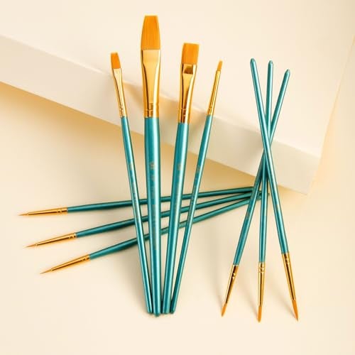 Royal Brush Langnickel Gold Taklon Brush Set Value Pack, 10-Pack - Image 3