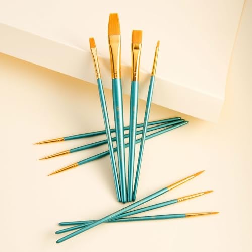 Royal Brush Langnickel Gold Taklon Brush Set Value Pack, 10-Pack - Image 4