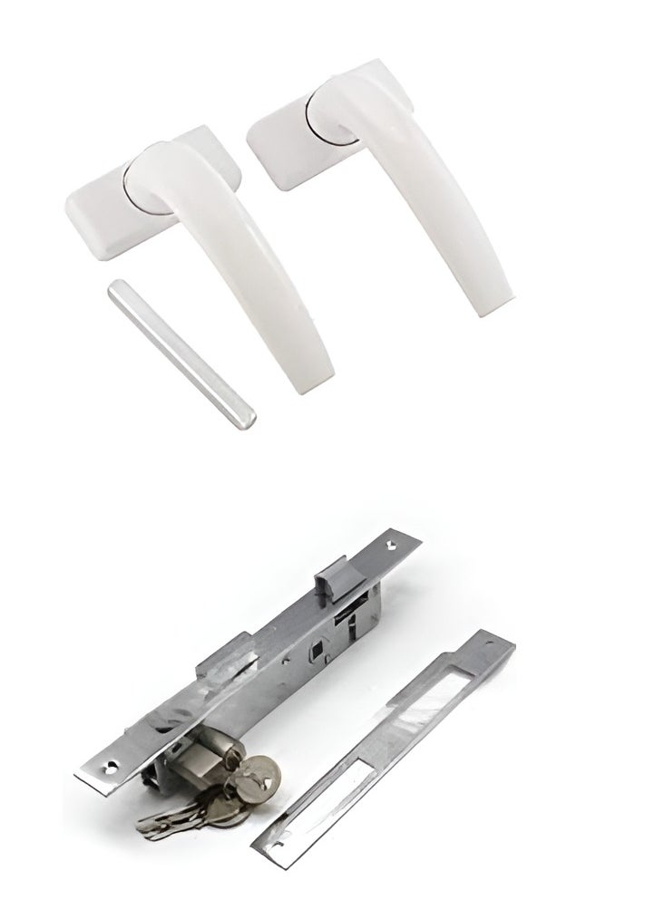 ABBASALI Aluminium Door Handle With Lock 20mm With 3keys  - Image 1