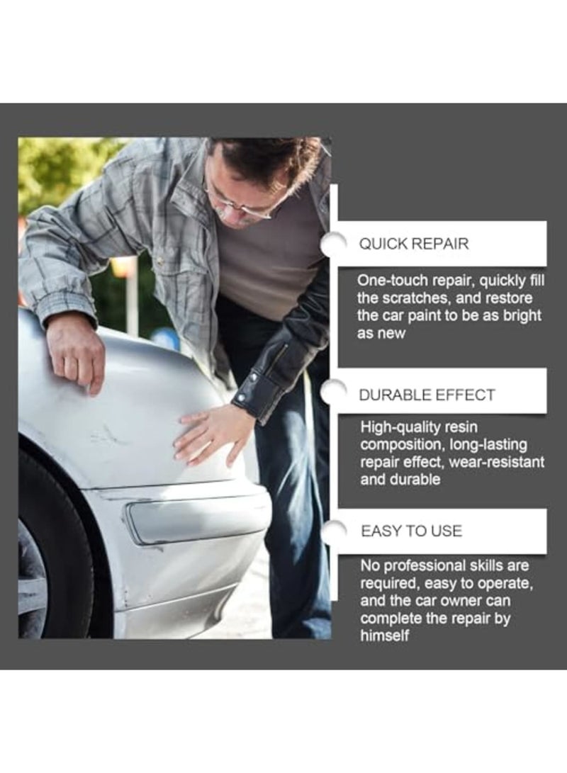 SYOSI Car Scratch Repair Pen - Paint Touch Up Pen for Cars, Quick Drying Scratch Remover with Precision Brush & Nib, Universal Color Matching for Most Vehicles - Essential Auto Paint Repair Kit (White) - Image 4