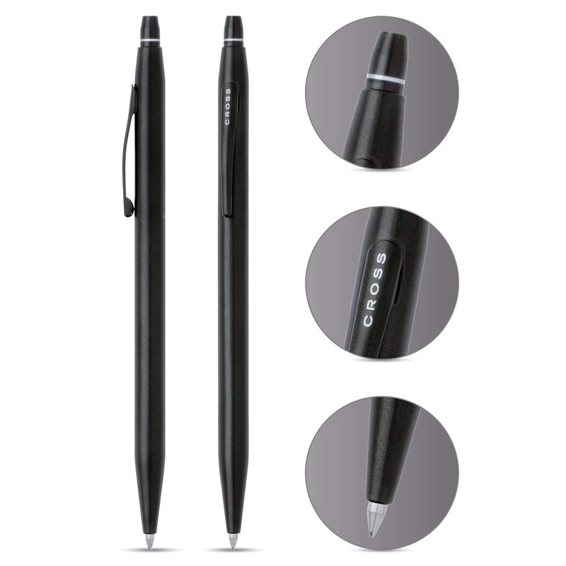 Cross Click Refillable Rollerball Pen Presented in a Everyday Gift Box - Medium Point, Black Ink, Black - Image 3